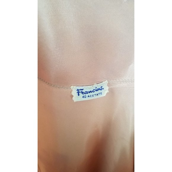 Vintage Francine Women's Sz. 40/M Nude 60's Slip/Dress Midi Length - Picture 4 of 7
